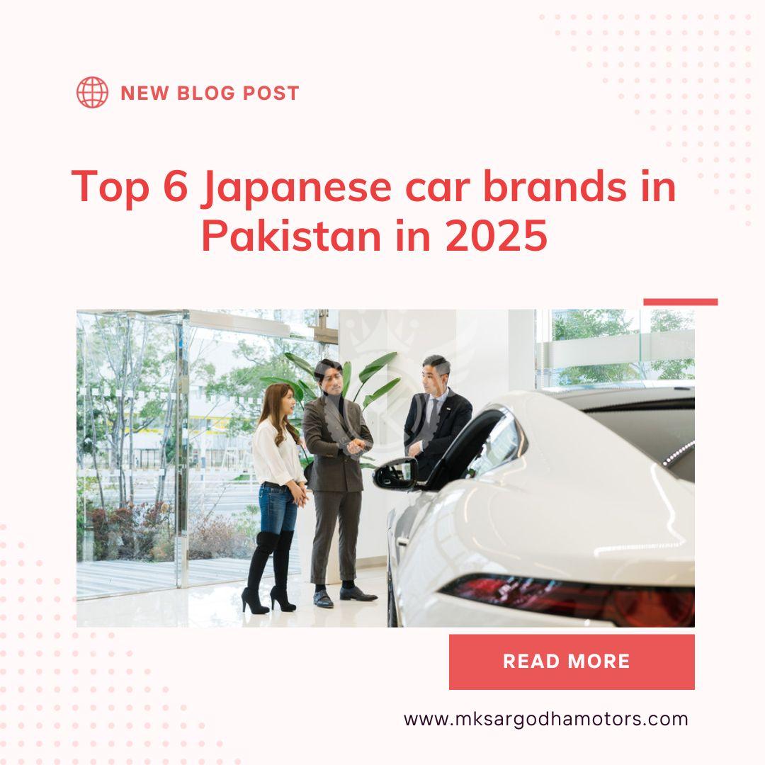 Top 6 Japanese car brands in Pakistan in 2025
